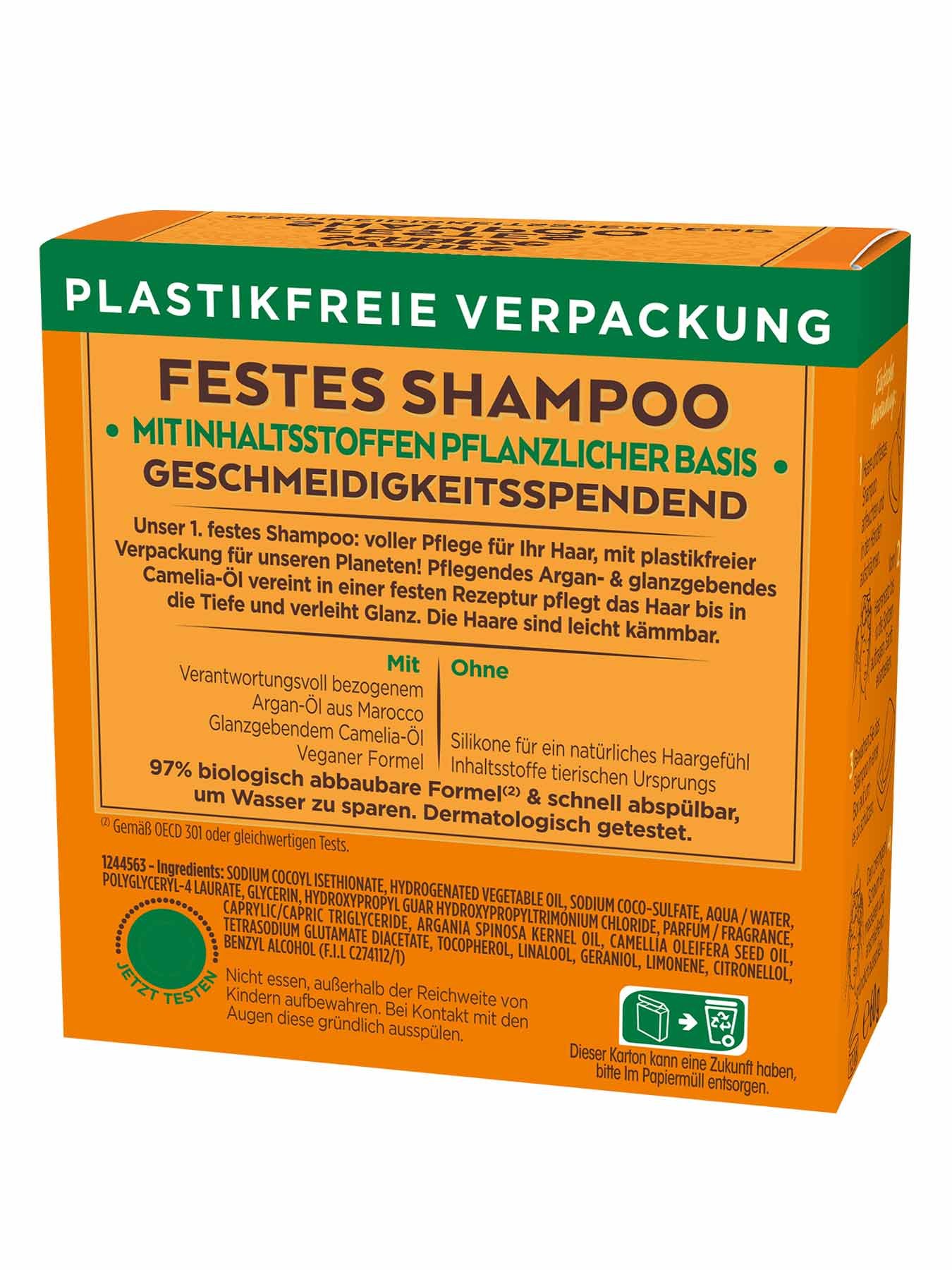 Wahre Schätze Argan Camelia Festes Shampoo Rückseite
